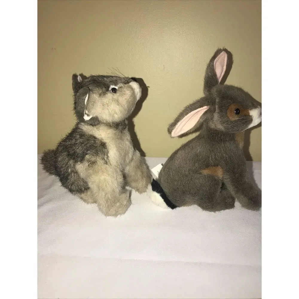 Smithsonian Institution Rabbit & fox Stuffed‎ Animal Little Soundprints 2003
